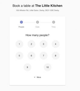 Table Booking The Little Kitchen